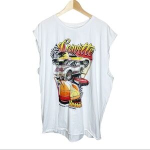 Corvette Graphic DIY Cut Off Sleeves T-Shirt Unisex Size 3X